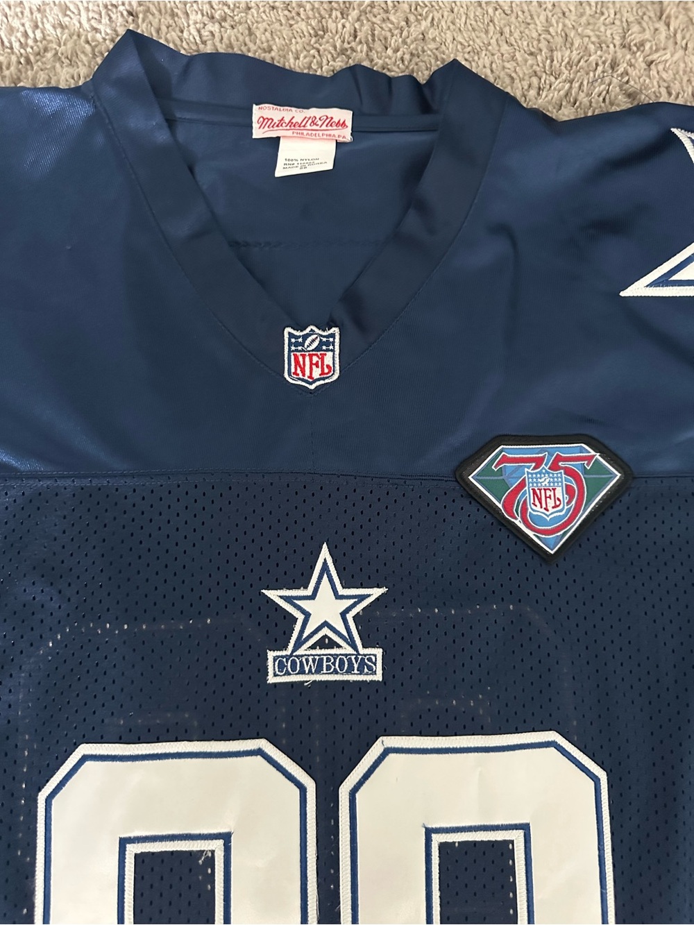Irvin Throwback Dallas Cowboys #88 Navy Football Jersey - Picture 4 of 7